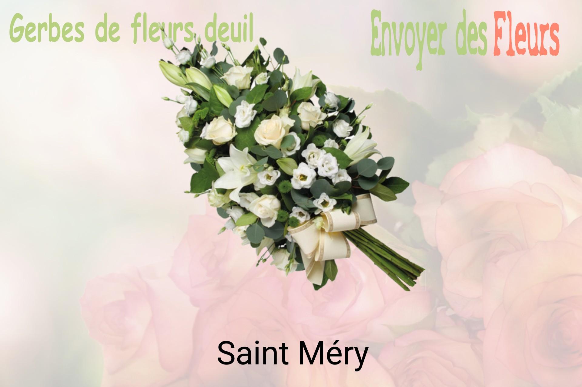 Gerbe de fleurs de deuil livrée à Saint-Méry